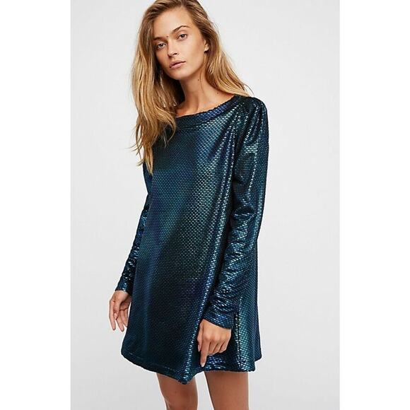 New Free People Diamonds are Forever Mini Dress $128 X-SMALL Petal Combo RARE - Picture 6 of 8